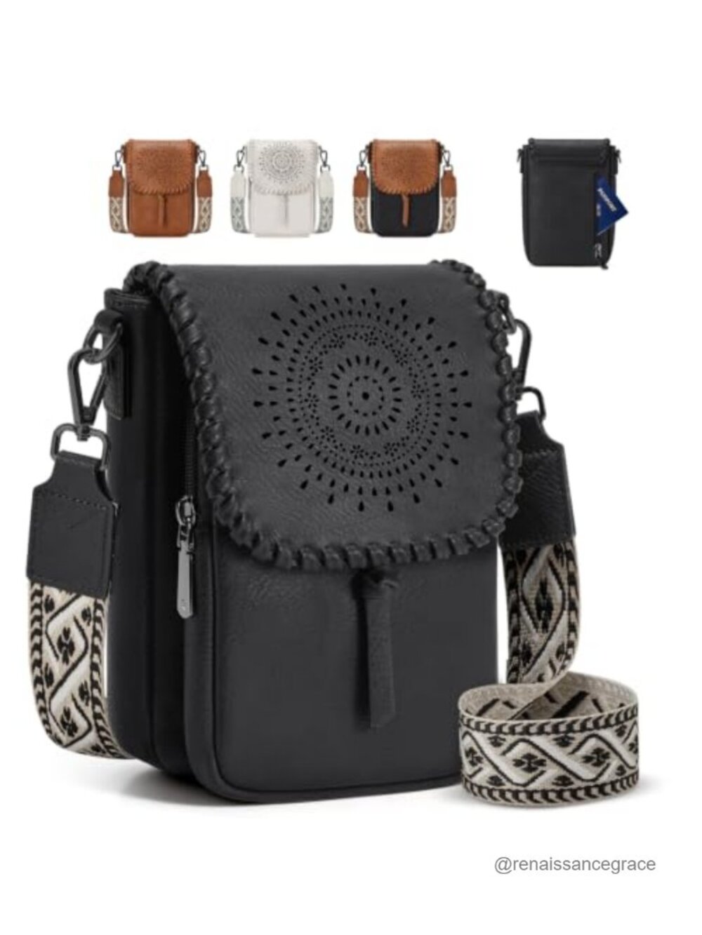 Small Crossbody Bag for Women, RFID Phone Purse with Card Slots, Faux Leather
